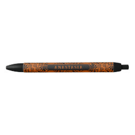 Caneta Preta Terracotta Black Ancient Grego Meander Patterno