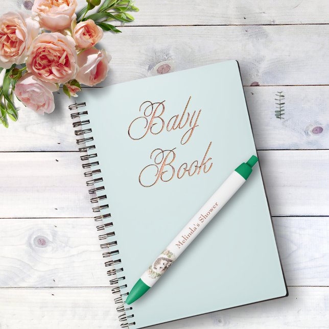 Caneta Preta Terreno-formado, Cotovelo (hedgehog baby shower pen )