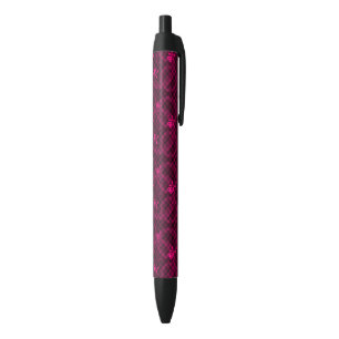 Caneta Preta Teste padrão cor-de-rosa de Emo com círculos