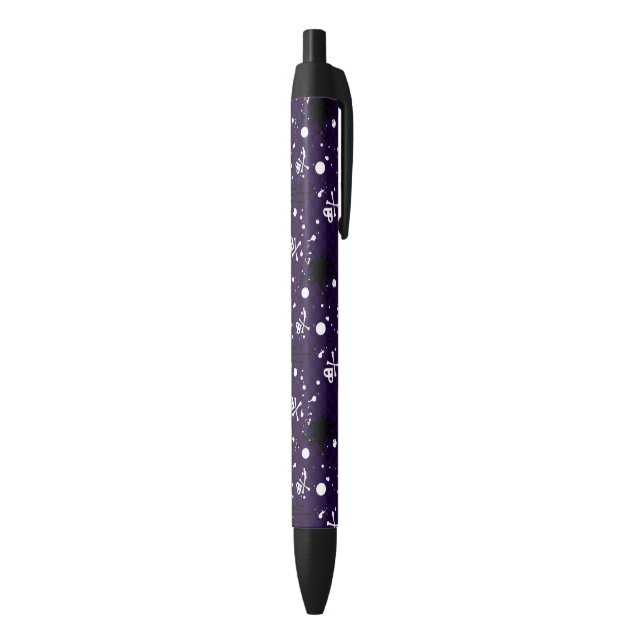Caneta Preta Teste padrão de Emo da cor escura com pintura (parte de inferior (Vertical))