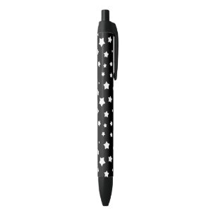 Caneta Preta Teste padrão de estrelas preto e branco