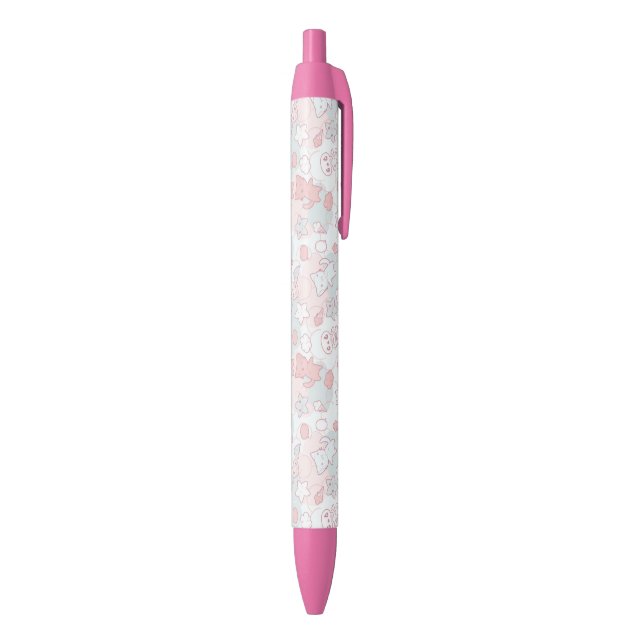 Caneta Preta teste padrão do kawaii com doodle (parte de inferior (Vertical))