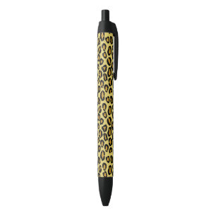 Caneta Preta Teste padrão do leopardo