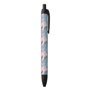 Caneta Preta Teste padrão floral
