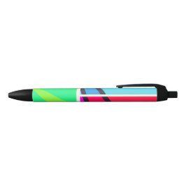 Caneta Preta Teste padrão geométrico retro de Colorbox