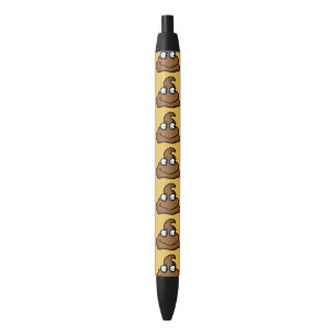 Caneta Preta teste padrão marrom bonito dos desenhos animados