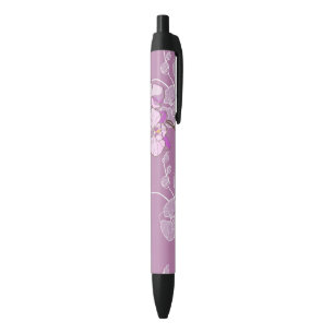 Caneta Preta Teste padrão roxo da orquídea