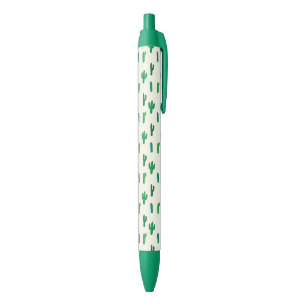 Caneta Preta Teste padrão verde-claro do cacto