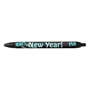 Caneta Preta texto do feliz ano novo