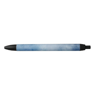 Caneta Preta Textura de Cor da Água Azul