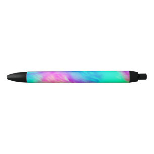 Caneta Preta Textura de Pelo Fofinho Arco-Íris Vibrante-75201