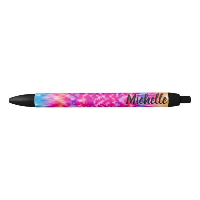 Caneta Preta Tie Dye Personalizado (Frente)