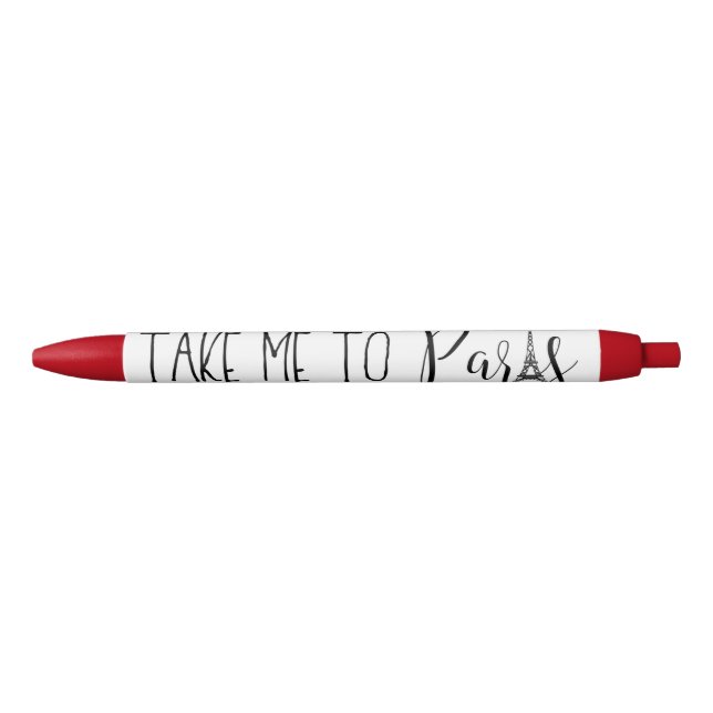 Caneta Preta "Tome-me a Paris " (Frente)