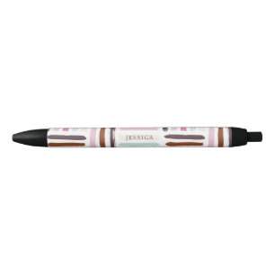 Caneta Preta Traços Coloridos do Pincel Personalizados