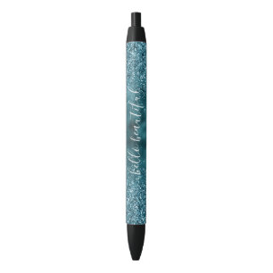 Caneta Preta Trecho personalizado de brilho brilhante Glitz Gli