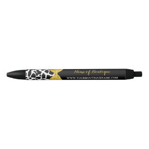 Caneta Preta Trendy Giraffe Impressão Yellow Arco Promoção B