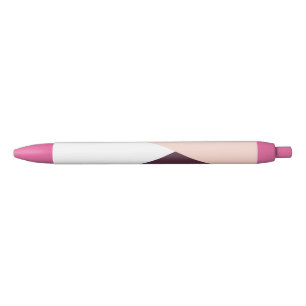 Caneta Preta Triângulos geométricos rosa-pincel-pincelado e b