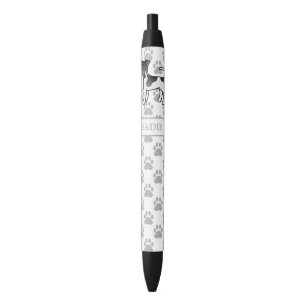 Caneta Preta Tricolor Smox Fox Terrier Cute Dog & Name