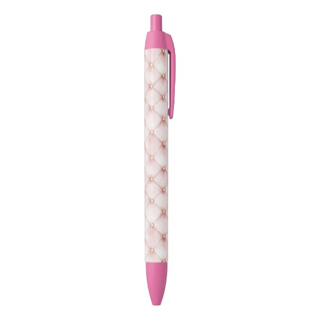 Caneta Preta Tufos Dourados Rosa Rubor   (parte de inferior (Vertical))