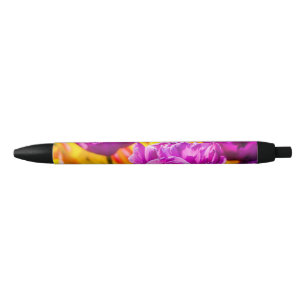 Caneta Preta Tulipas Enfeitiçantes Violeta