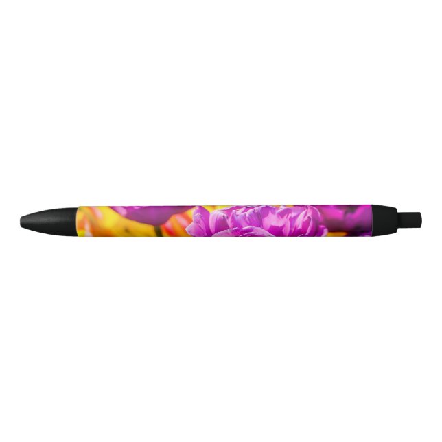 Caneta Preta Tulipas Enfeitiçantes Violeta (Frente)