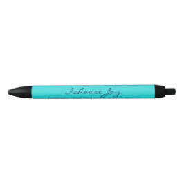 Caneta Preta Turquesa Personalizada Aqua Blue Modern Joy Church