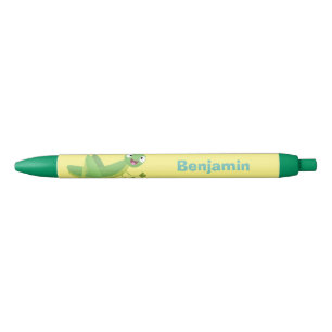 Caneta Preta Um desenho animado verde-giro