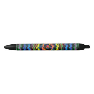 Caneta Preta Uma Detonação Colorida