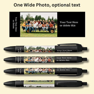 Caneta Preta Uma foto longa com texto opcional em preto