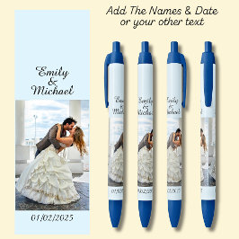 Caneta Preta Uma Foto, Nome e Data ou o seu texto em pasta azul