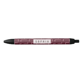 Caneta Preta Urban Geo | Wine Berry | Padrão de Liquidificador