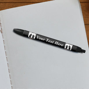 Caneta Preta Ursos Dançarinos Vintage Coruja de Árvores de Silh