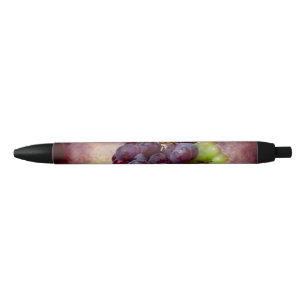 Caneta Preta Uvas Vermelhas E Verdes