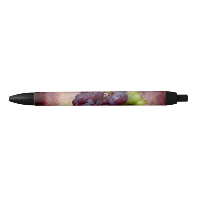 Caneta Preta Uvas Vermelhas E Verdes (Frente)