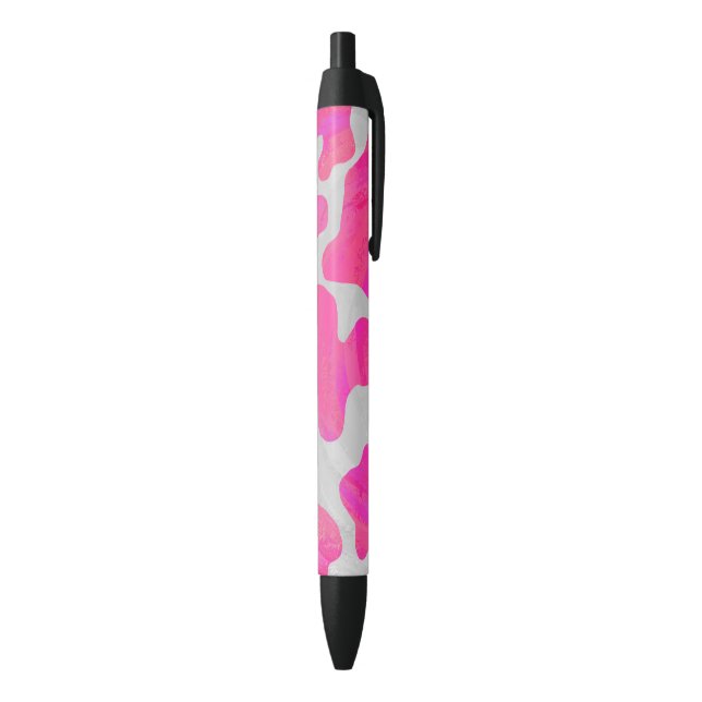 Caneta Preta Vaca rosa quente e Impressão branco (parte de inferior (Vertical))