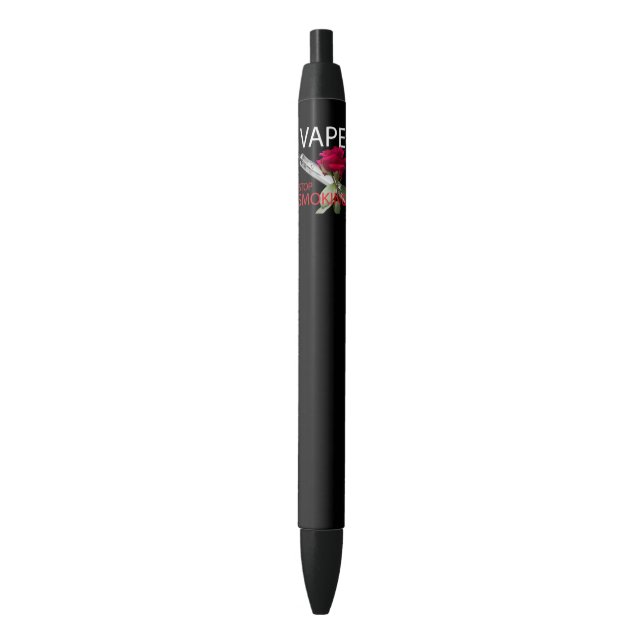 Caneta Preta Vape. Pare de fumar (Frente Vertical)