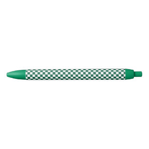Caneta Preta Verde-Caçador e Branco Verificado