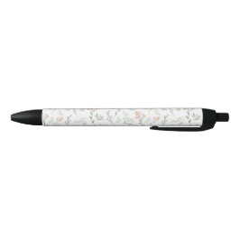 Caneta Preta Verde Salvia e Aquarela de Flores Silvestres Apric