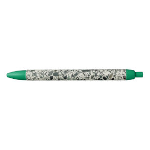 Caneta Preta Verde Terrazzo
