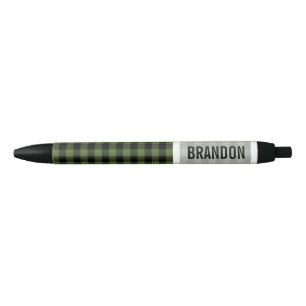 Caneta Preta Verificação de Lumberjack de Búfalo Preto Verde Pe