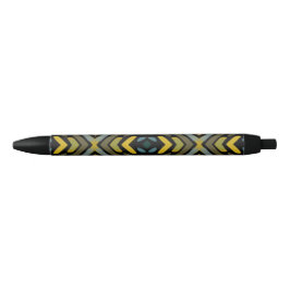 Caneta Preta Vibe Pneu Azul Dourado Preto