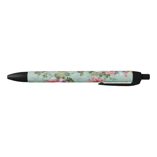 Caneta Preta Vintage Green Floral Design (Parte Inferior)