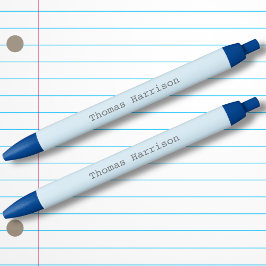 Caneta Preta Voltar à fonte digitada de um rapaz colorido azul