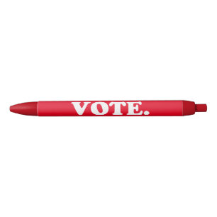 Caneta Preta "votação" - vermelho branco