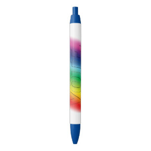 Caneta Preta "vote" - Orgulho de cores do arco-íris lgbtq lgbt