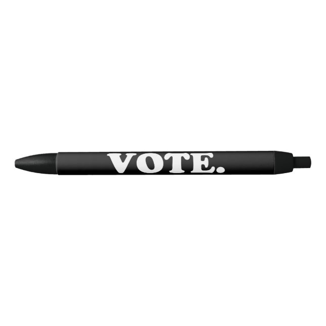 Caneta Preta "vote" - preto branco (Frente)