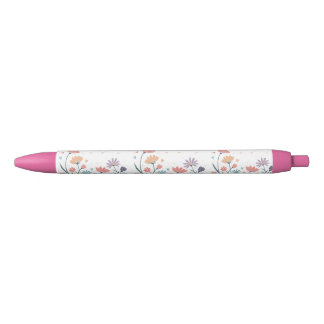 Caneta Preta Whimsical Watercolor Floral