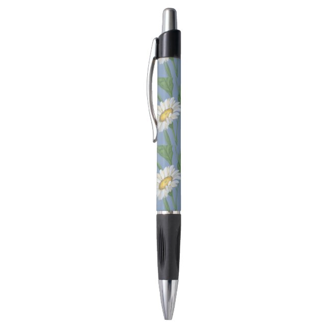 Caneta Preta White Daisy (Topo (Vertical))