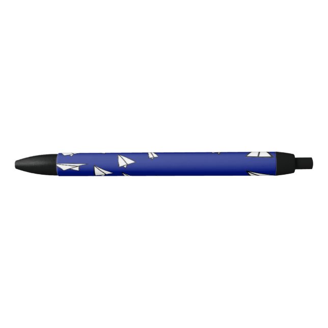 Caneta Preta White paper planes on blue (Frente)