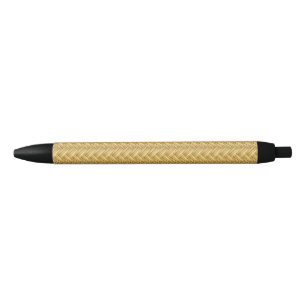 Caneta Preta Wicker Basket Weave Sem Costura